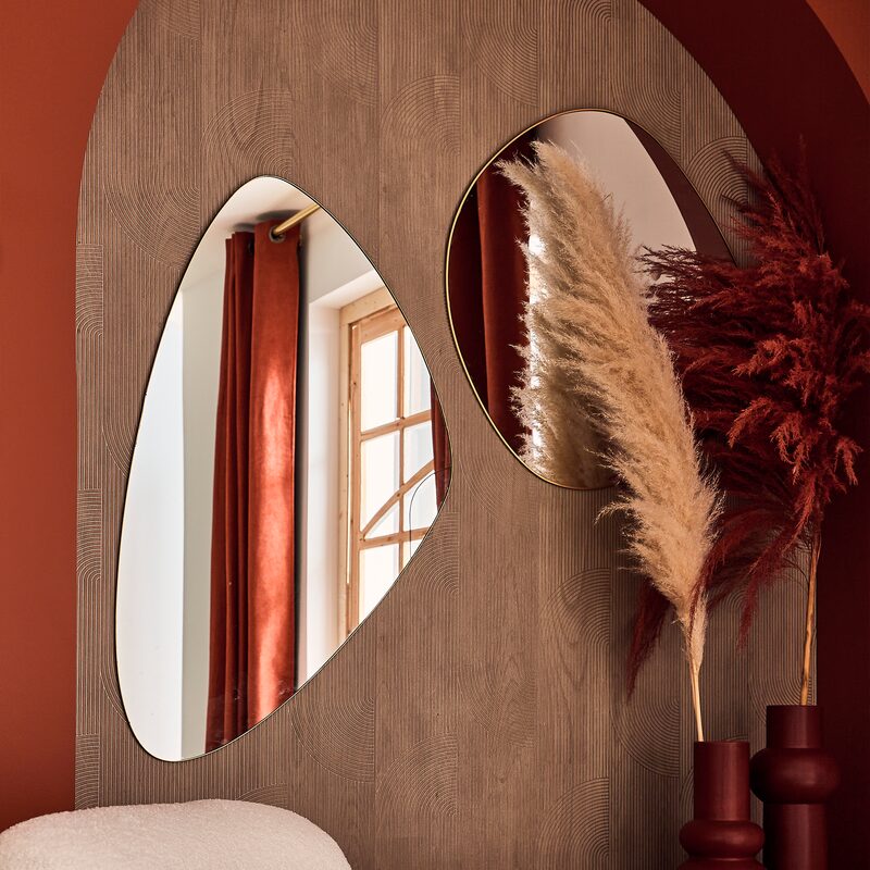 Miroir en métal ZORA 47 x 81 cm