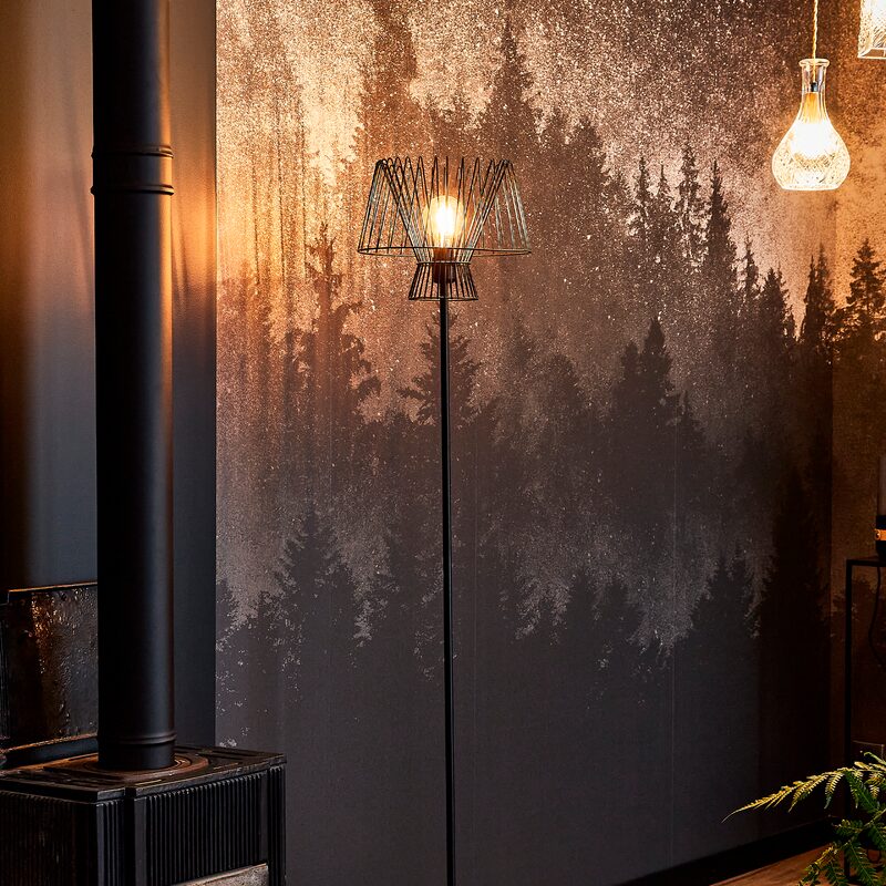 Lampadaire GLASGOW coloris noir