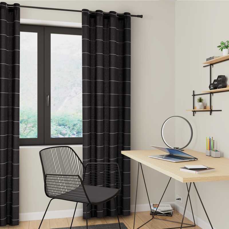 Rideau ARPEJIO coloris noir 140 x 260 cm