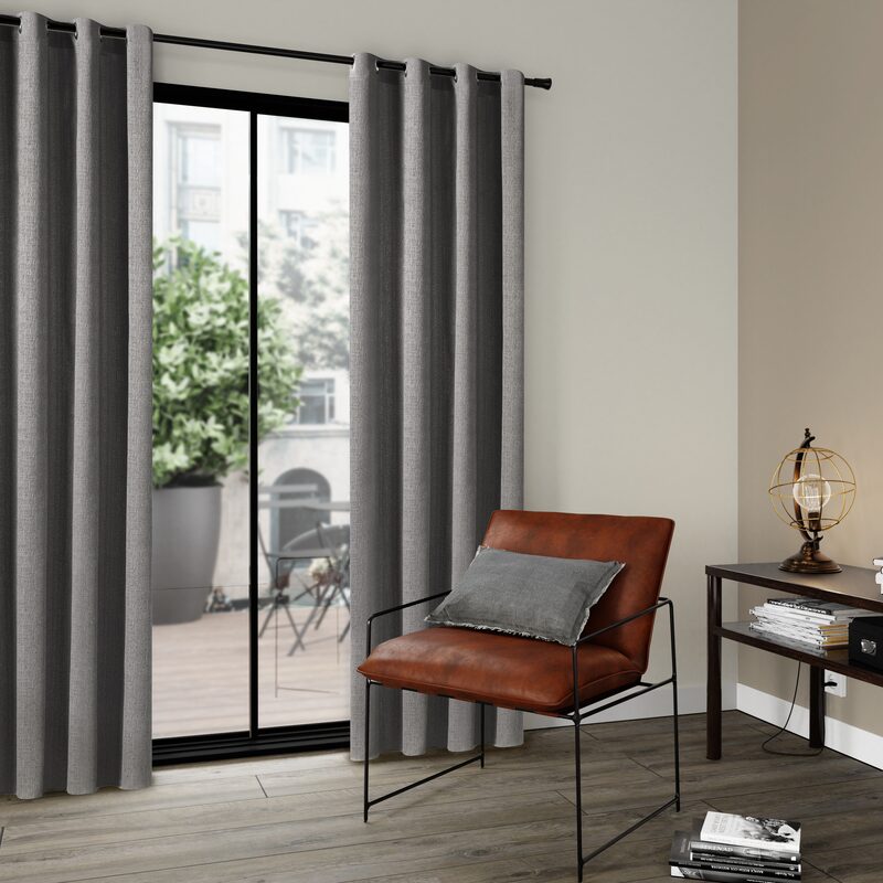 Rideau CASEY coloris anthracite 140 x 260 cm