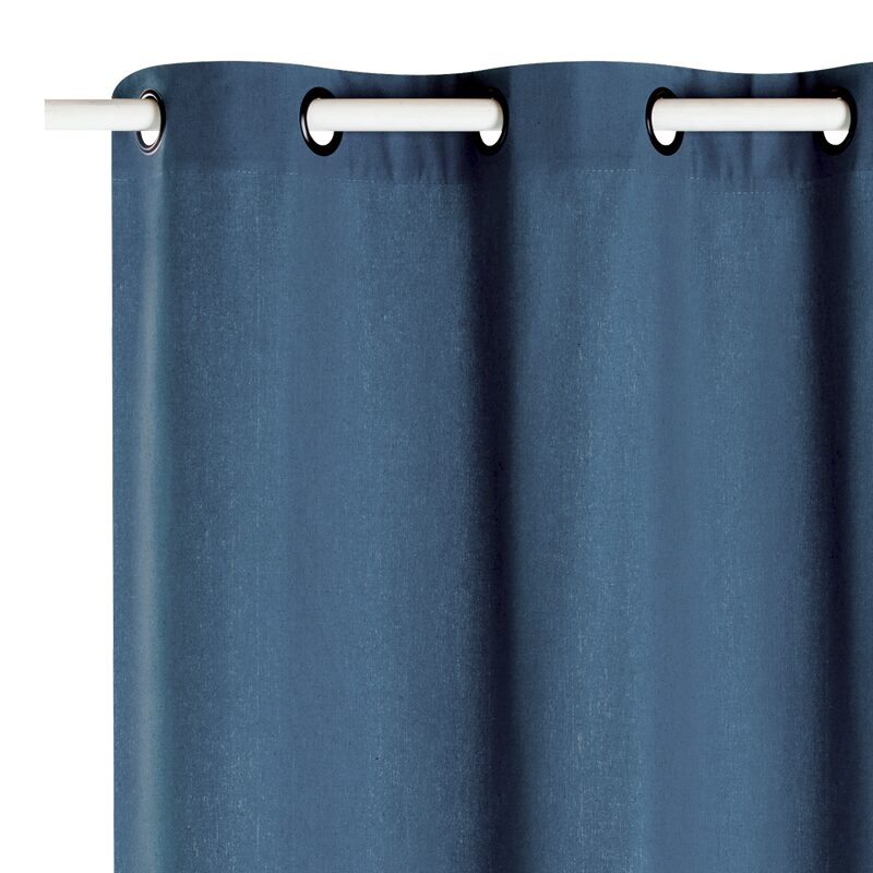 Rideau MARENGA coloris bleu indigo 140 x 260 cm