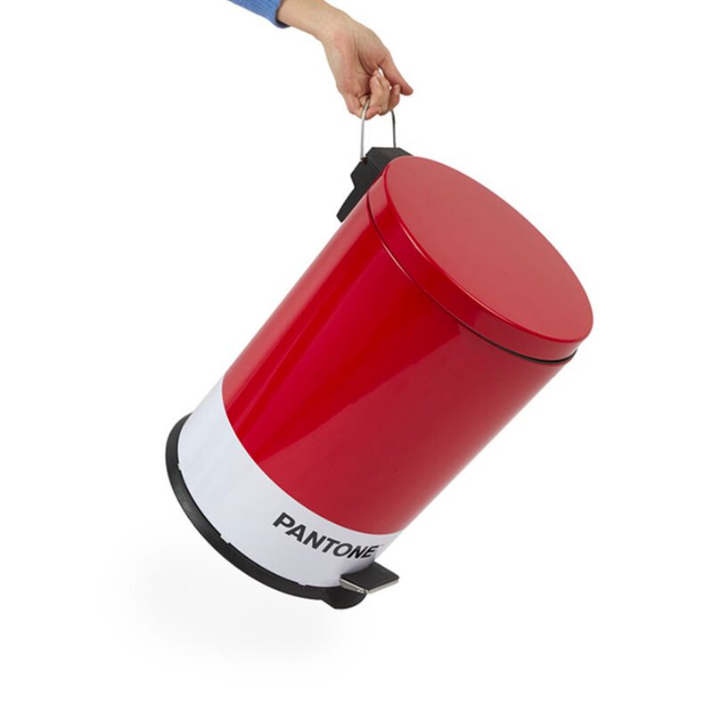 Poubelle PANTONE CAN coloris rouge