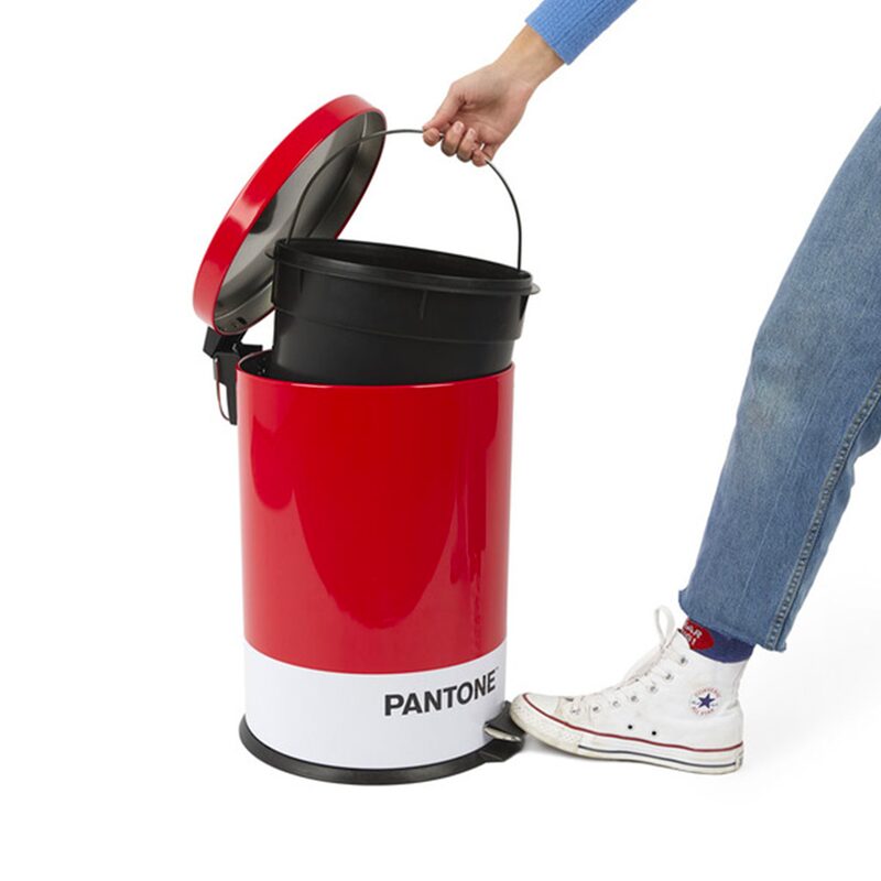 Poubelle PANTONE CAN coloris rouge