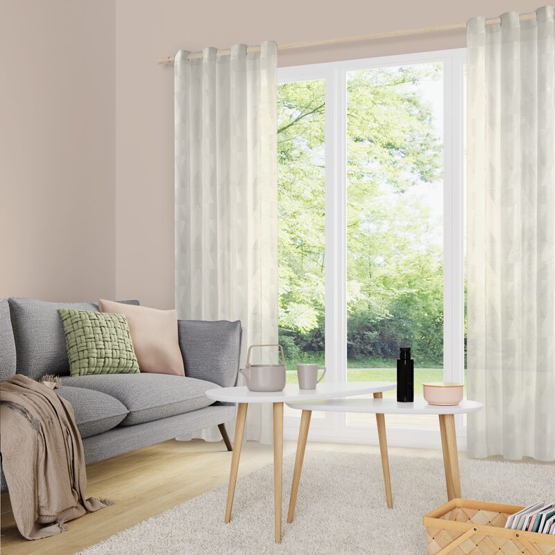Voilage MALDEN coloris blanc 140 x 240 cm