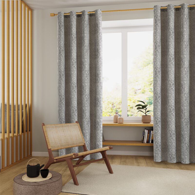 Rideau YUCI coloris gris 140 x 260 cm