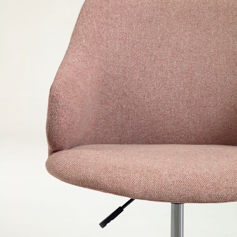 Chaise de bureau SOFT coloris gris/rose