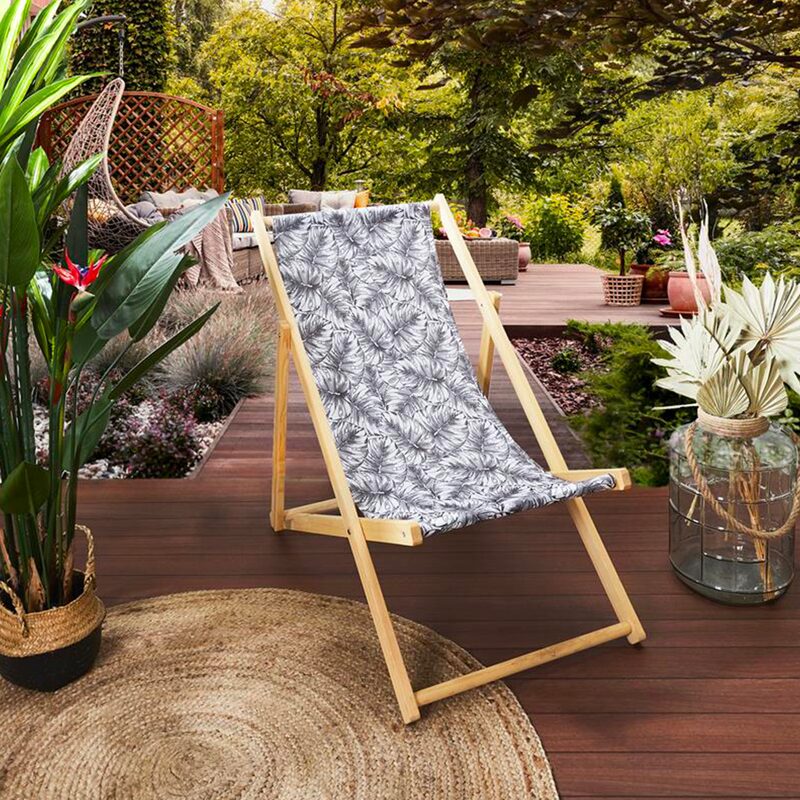 Fauteuil JUNGLE coloris noir et blanc