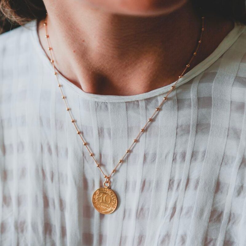 Collier LE NANTAIS COURT coloris or
