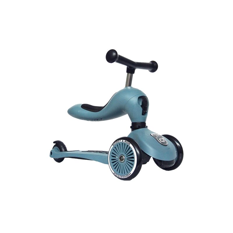 Trottinette PORTEUR ÉVOLUTIF 2 EN 1 HIGHWAYKICK 1 coloris bleu acier