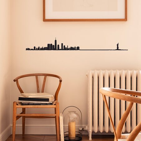 The Line Déco murale métal  NEW YORK XL coloris noir