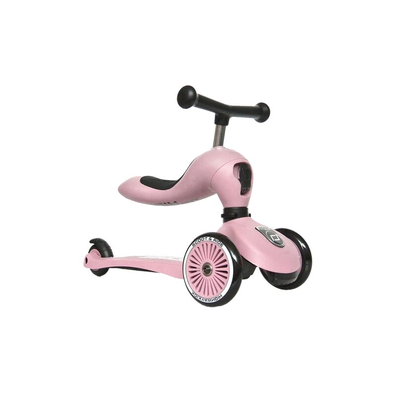 Trottinette PORTEUR ÉVOLUTIF 2 EN 1 HIGHWAYKICK 1 coloris rose