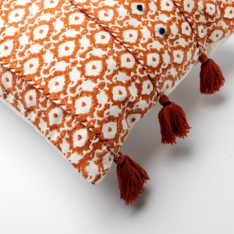 Coussin TAFIA coloris orange 40 x 60 cm