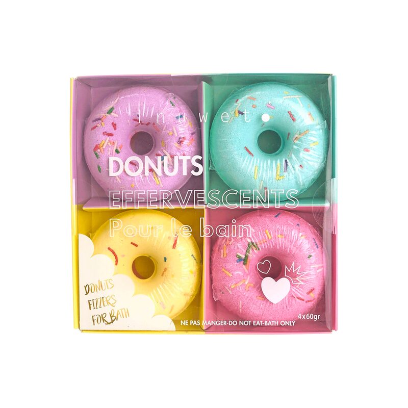 Coffret cosmétique DONUTS EFFERVESCENTS Parfum barbe à papa / Vanille Cotton candy & vanilla scents