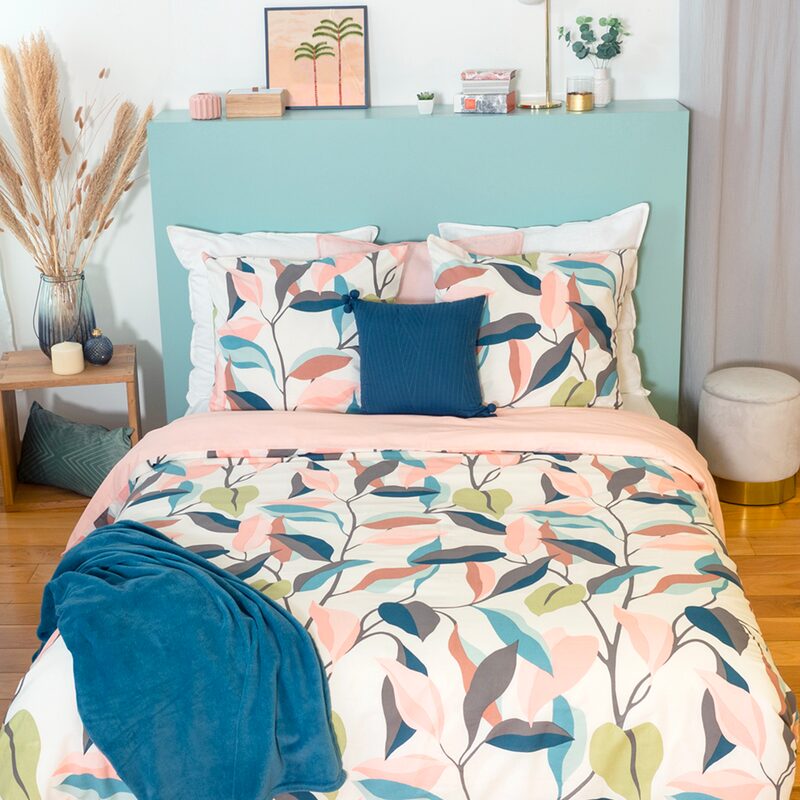Parure de lit en toile de coton LILA 240 x 220 cm
