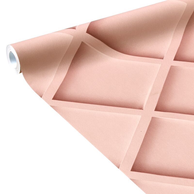 Papier peint intissé AGATHE coloris rose poudré