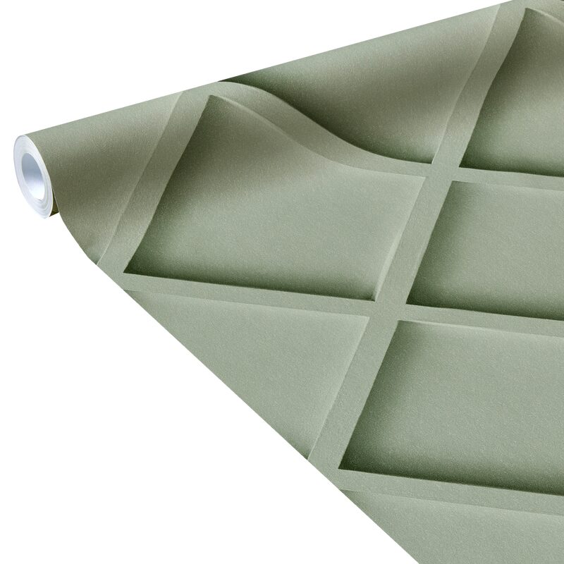 Papier peint intissé AGATHE coloris vert de gris