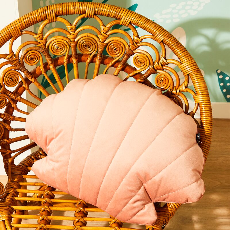 Coussin SHELLY coloris Rose dust 35 x 50 cm