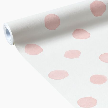 Papier peint intissé EDEN CABOCHON coloris rose poudré