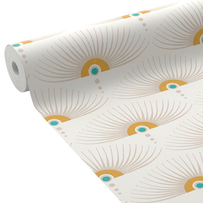 Papier peint intissé FELICIE coloris blanc
