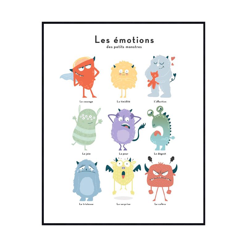 Tableau CUTE MONSTERS EMOTIONS coloris multicolore