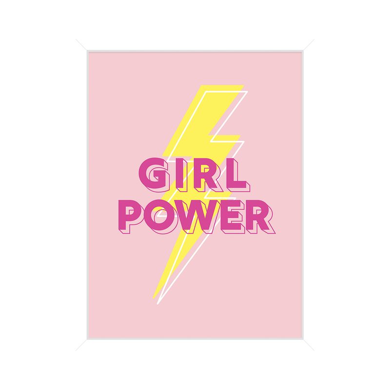 Tableau embelli GIRL POWER coloris multicolore