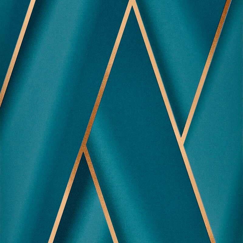 Papier peint intissé PIAZZA coloris bleu paon