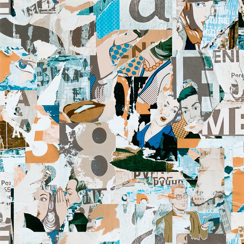 Papier peint intissé JODY coloris multicolore