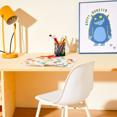 Toile embellie CUTE MONSTER 30 x 40 cm bleu