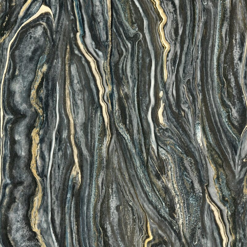 Papier peint intissé ELLE DECORATION MARBLE coloris noir