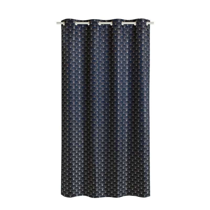 Rideau SCHIAPARELLI coloris bleu nuit 140 x 240 cm