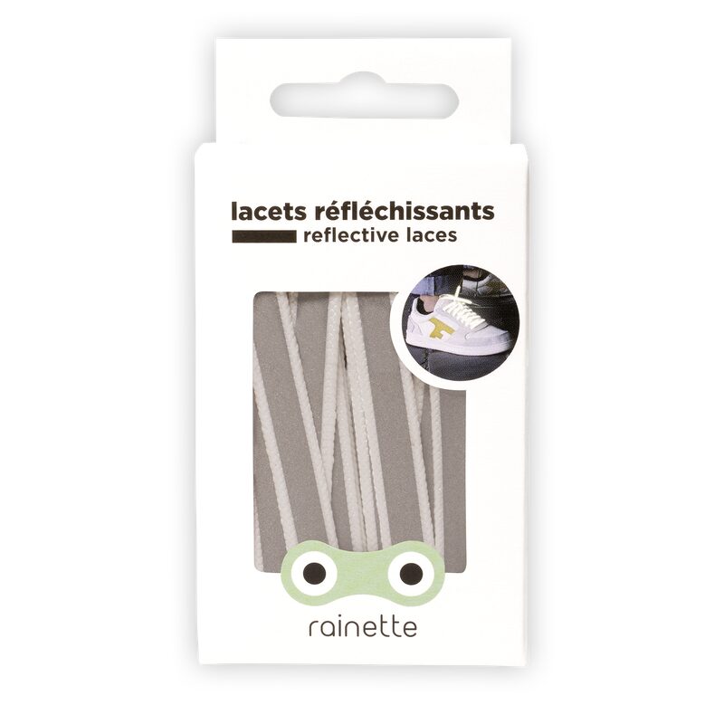 Accessoires chaussures LACETS RÉFLÉCHISSANTS coloris blanc