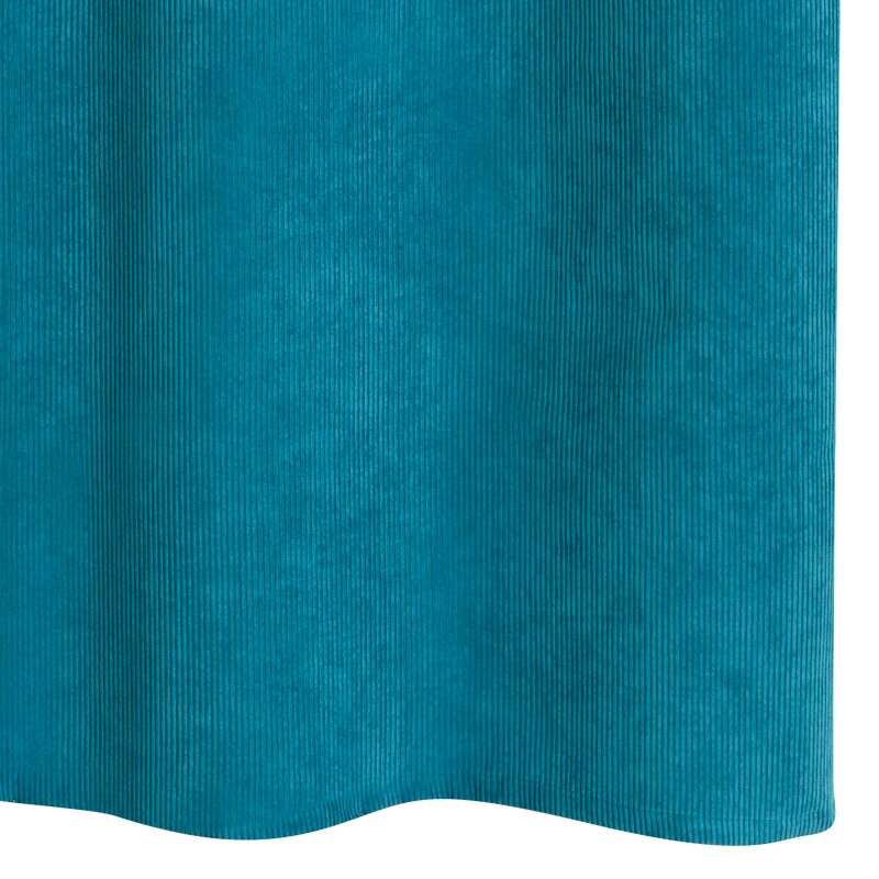 Rideau GATIEN coloris bleu paon 140 x 260 cm