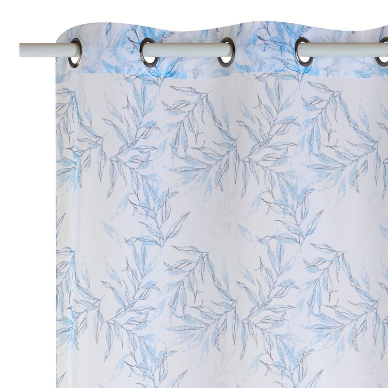 Voilage SYLLA coloris bleu clair 140 x 250 cm