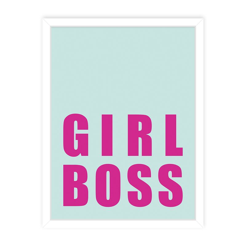 Tableau embelli GIRL BOSS coloris multicolore