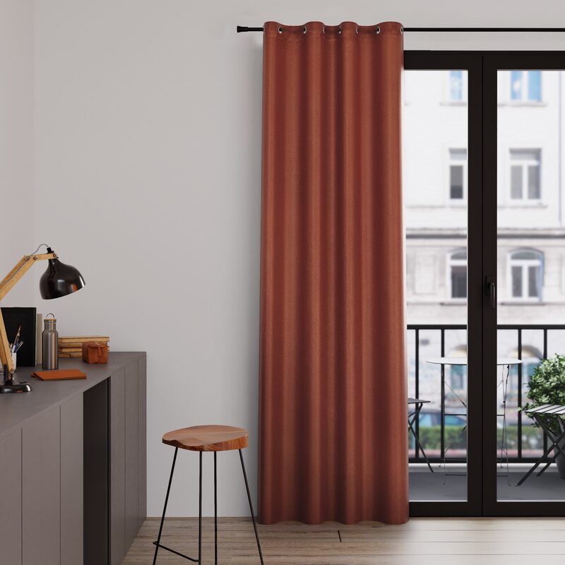 Rideau AMSTERDAM coloris caramel 145 x 240 cm