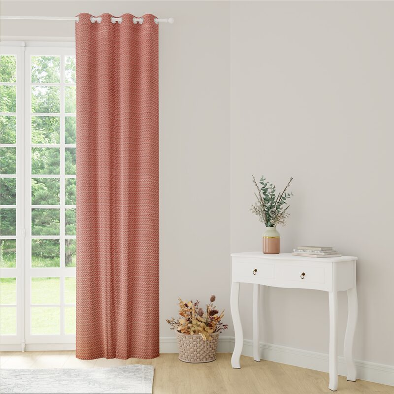 Rideau LORI coloris rose thé 140 x 260 cm