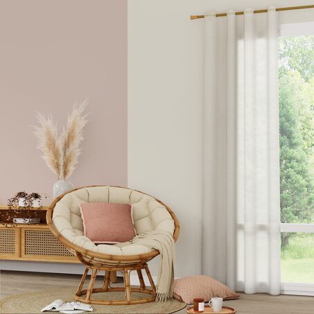 Voilage Lin LECCE coloris naturel 140 x 260 cm