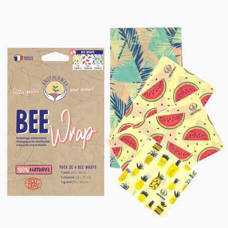ANOTHER WAY Film alimentaire BEE WRAP coloris multicolore