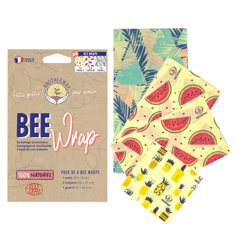 ANOTHER WAY Film alimentaire BEE WRAP coloris multicolore
