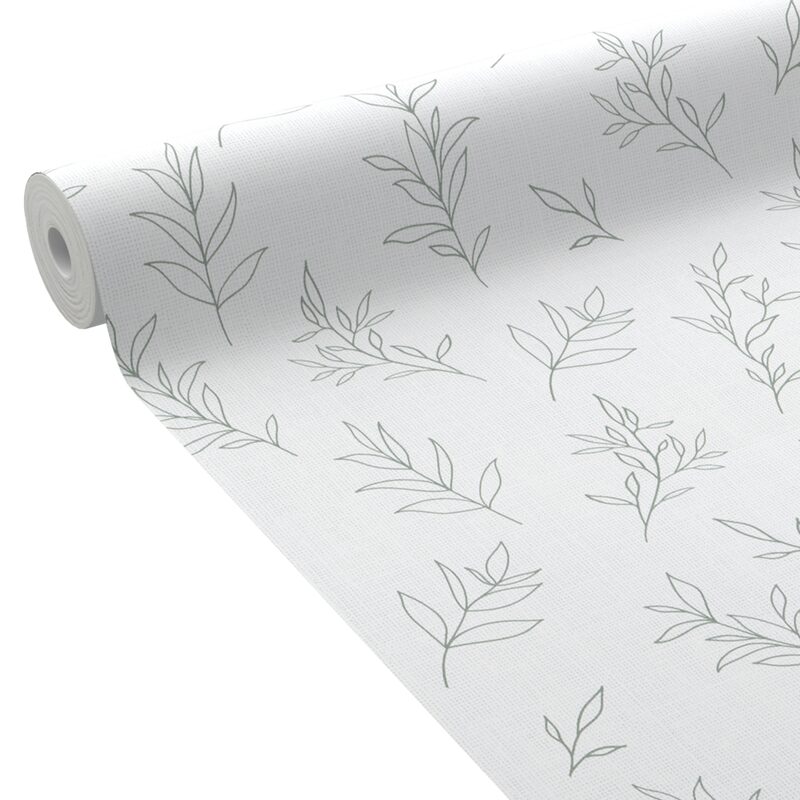 Papier peint intissé ADÈLE coloris vert de gris