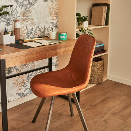 Chaise ZIGGY coloris cognac