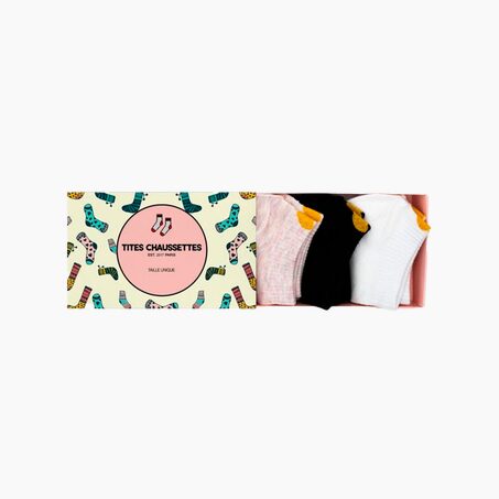 Tites Chaussettes Chaussettes COFFRET CŒUR DORE multicolore