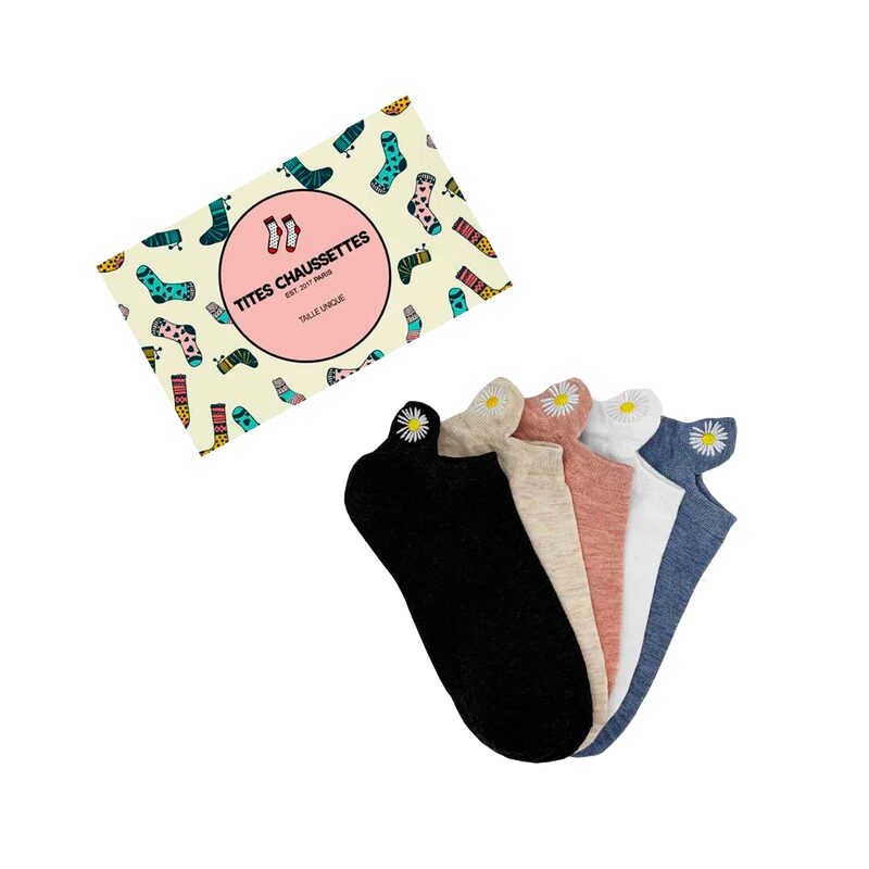 Chaussettes COFFRET LANGUETTE FLEUR coloris multicolore