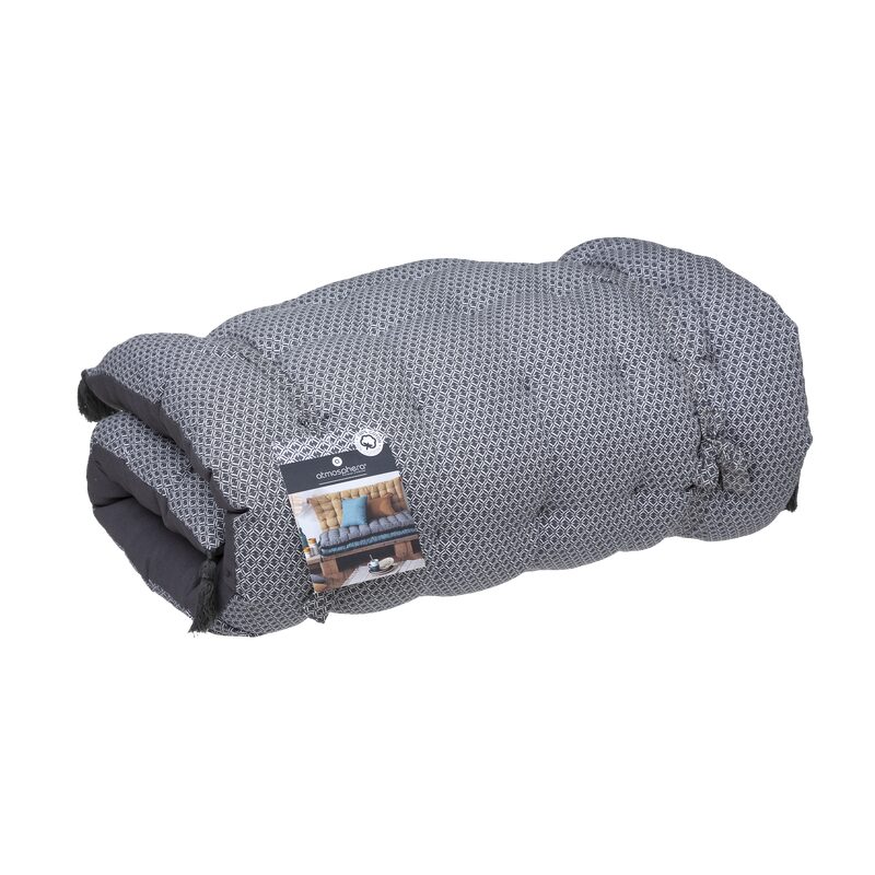 Coussin de sol OTTO coloris gris 60 x 120 cm