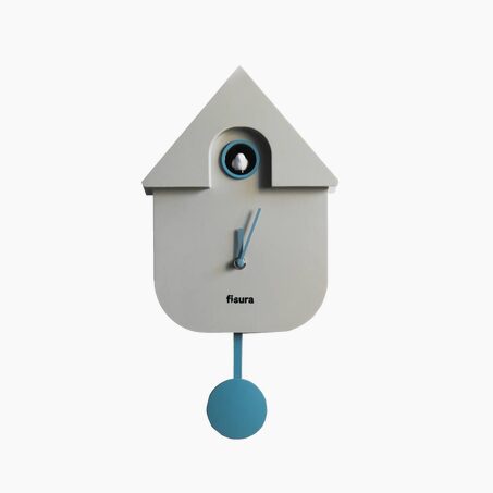 Fisura Horloge MAISON COUCOU coloris gris et bleu