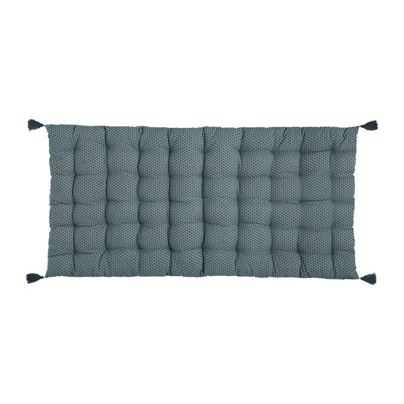 Coussin de sol OTTO coloris bleu canard 60 x 120 cm