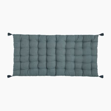 Coussin de sol OTTO coloris bleu canard 60 x 120 cm