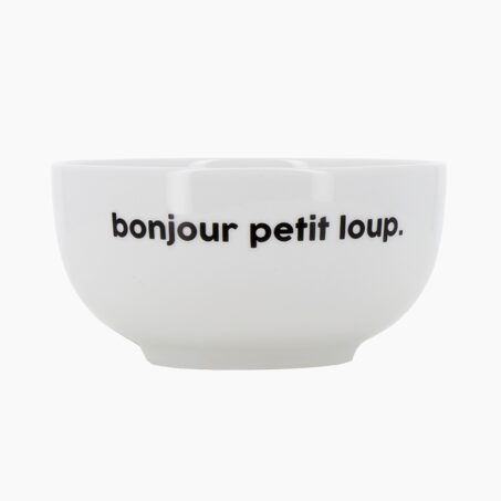 Félicie aussi Bol BONJOUR PETIT LOUP coloris blanc