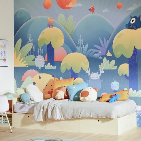 Papier peint panoramique XL MONSTER PARADISE 300 x 270 cm