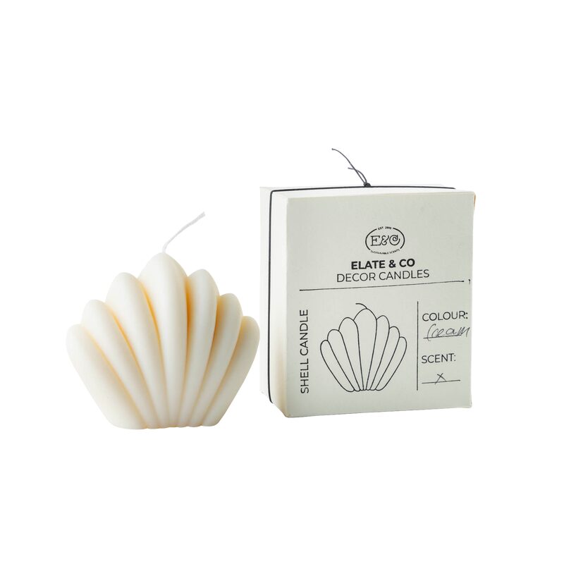 Bougie SHELL coloris beige